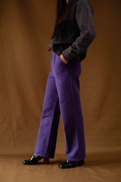Pantalon tailleur, violine - taille 34 Petite